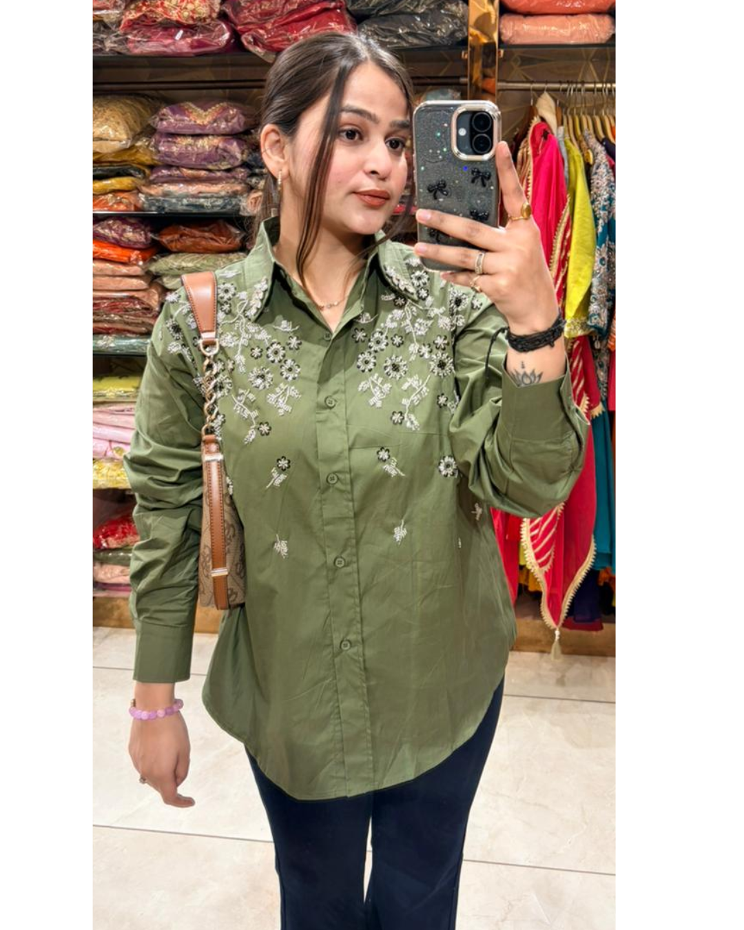 embellished cotton shirts