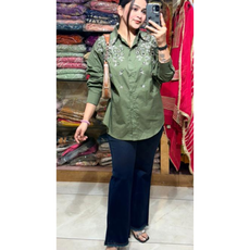 embellished cotton shirts