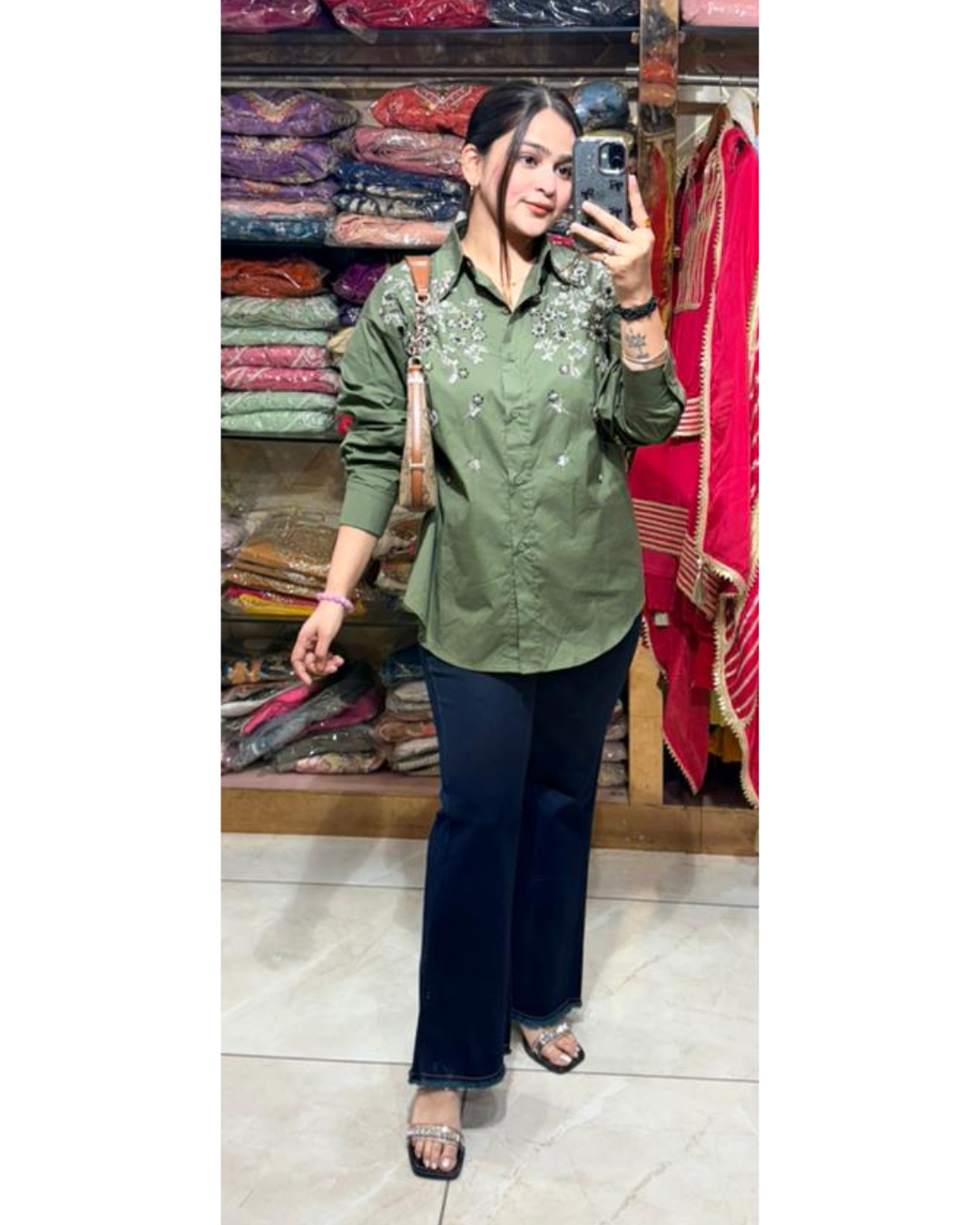 embellished cotton shirts