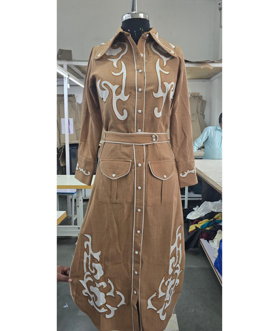 TISHA-COTTON LINEN SKIRT SET