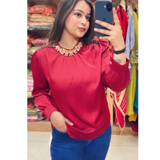 KAIRA-EMBELLISHED TOP