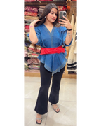 DENIM SHIRT WITH BOW