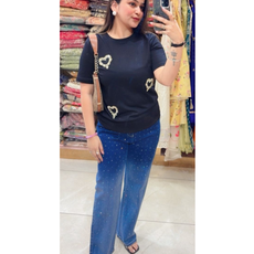 LOVE-EMBELLISHED TEE