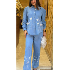 BUTTERFLY-DENIM CORDSET