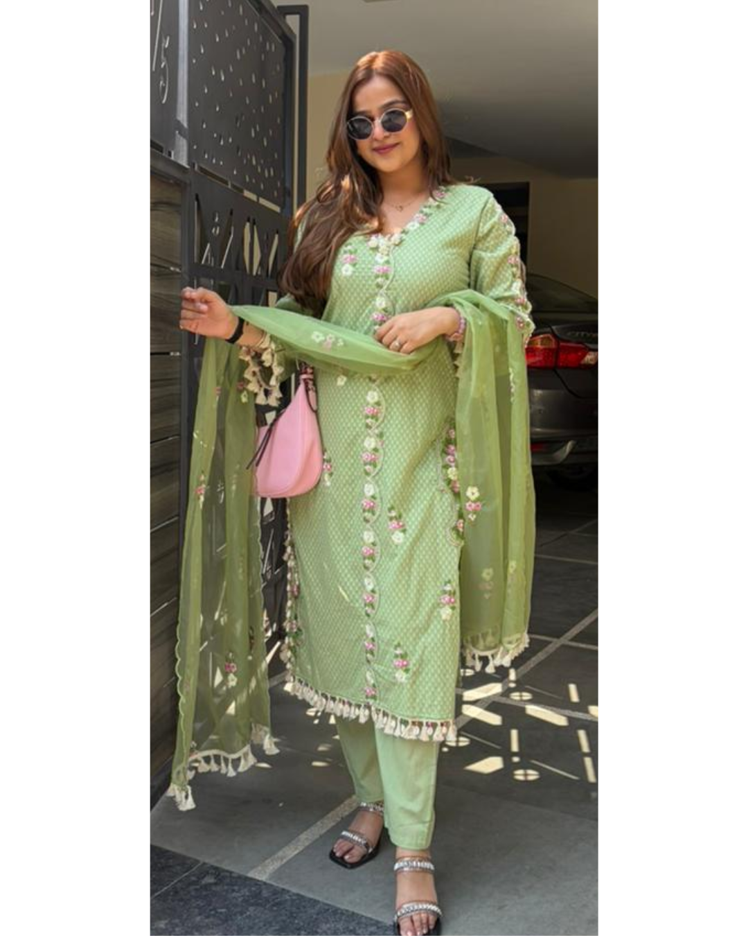 GULAB-COTTON DESIGNER SUIT