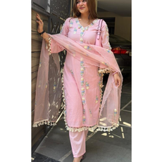 GULAB-COTTON DESIGNER SUIT