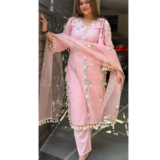 GULAB-COTTON DESIGNER SUIT