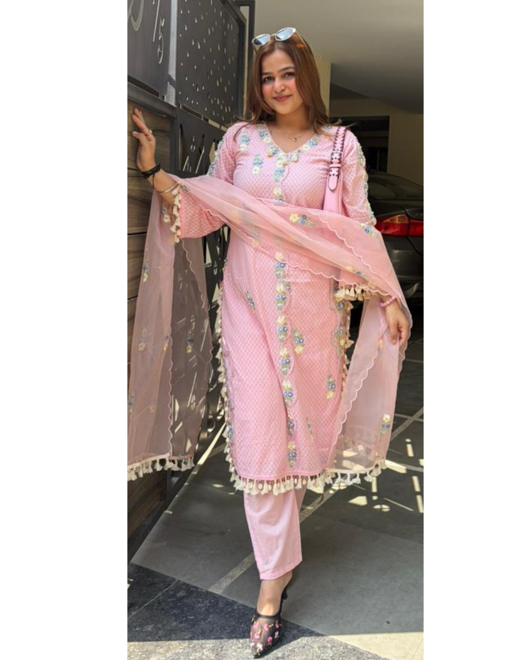 GULAB-COTTON DESIGNER SUIT