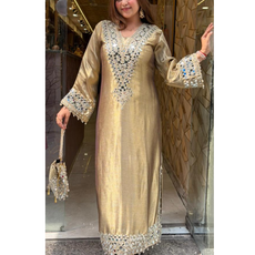 "KARSHIMA"- LONG DRESS WITH POTLI