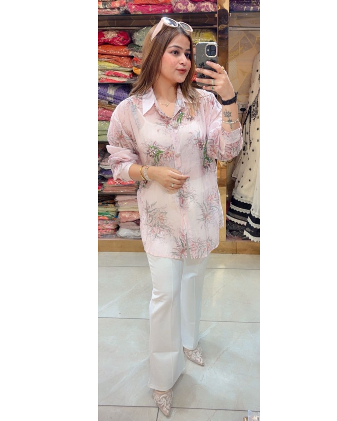 "SILQ"-EMBELISHEED SHIRT