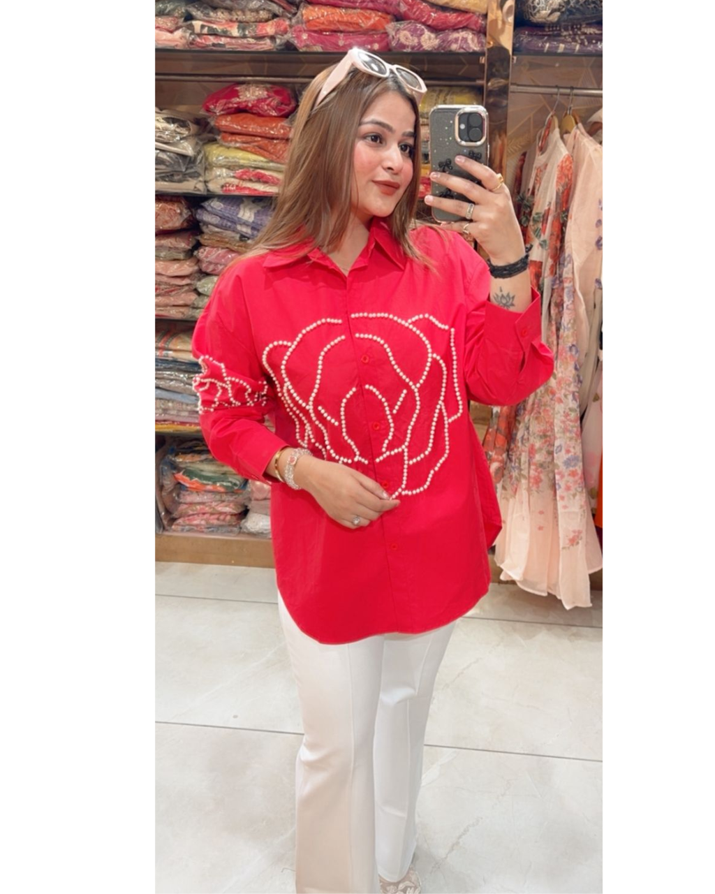 "ROSE"-COTTON SHIRT