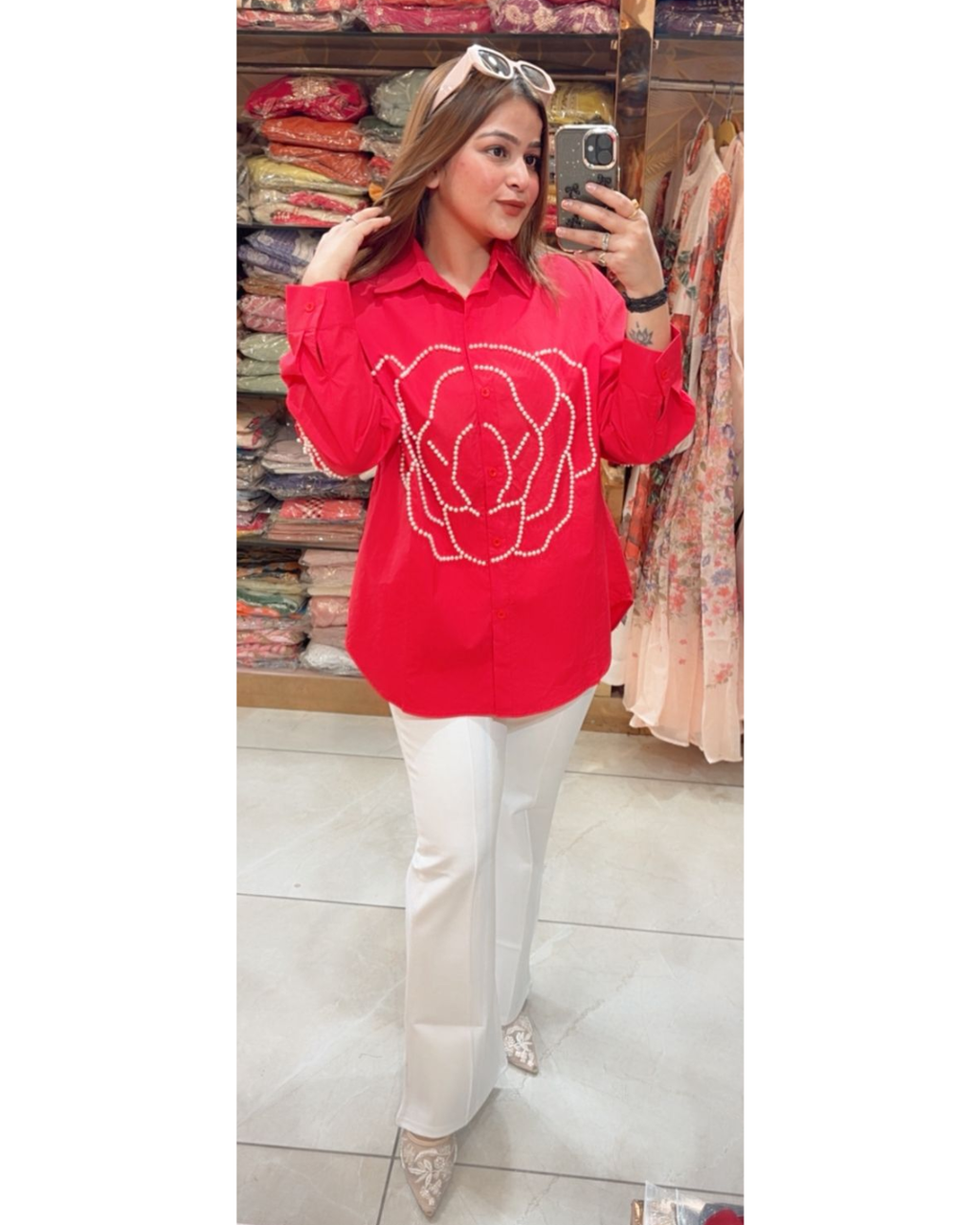 "ROSE"-COTTON SHIRT