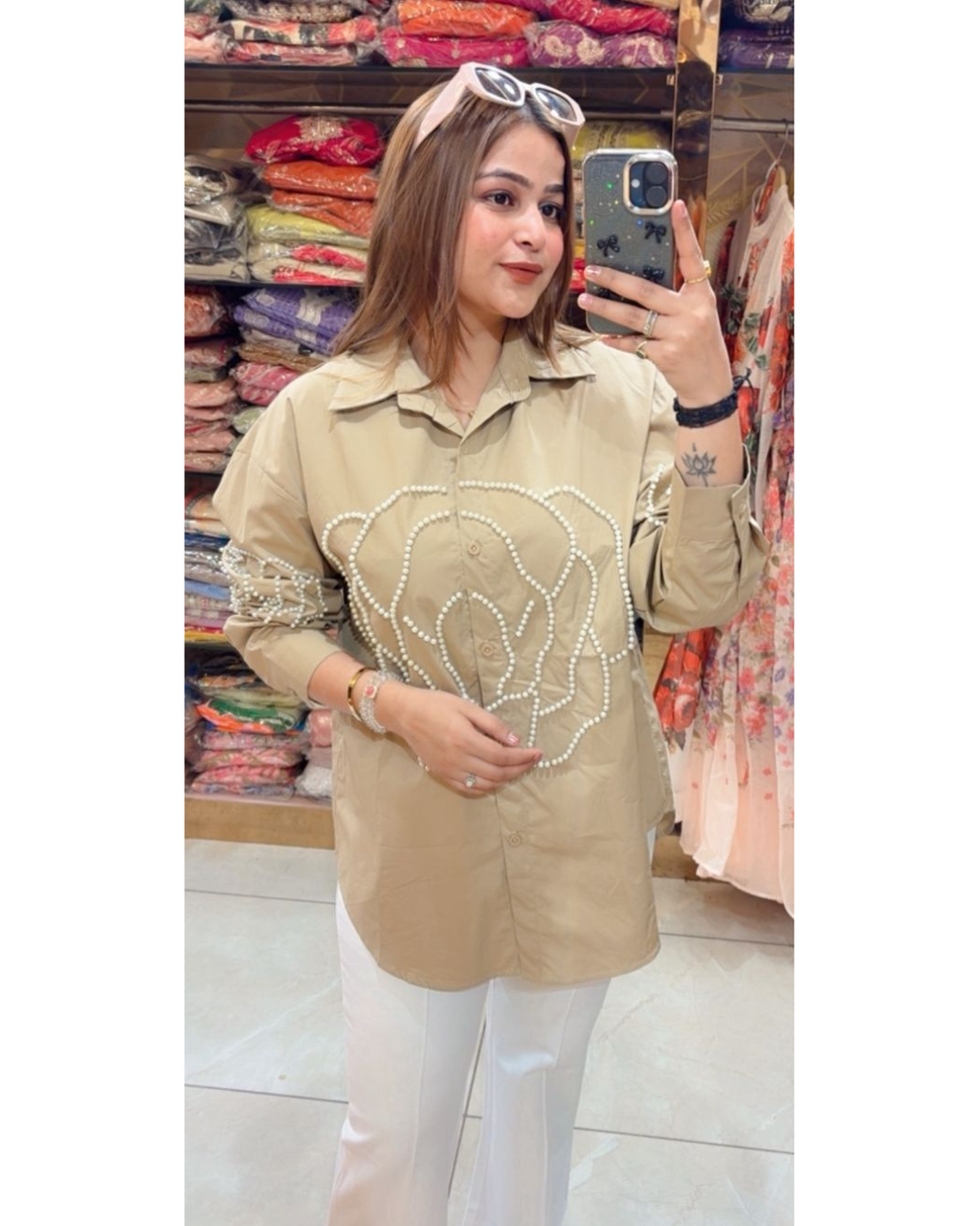 "ROSE"-COTTON SHIRT