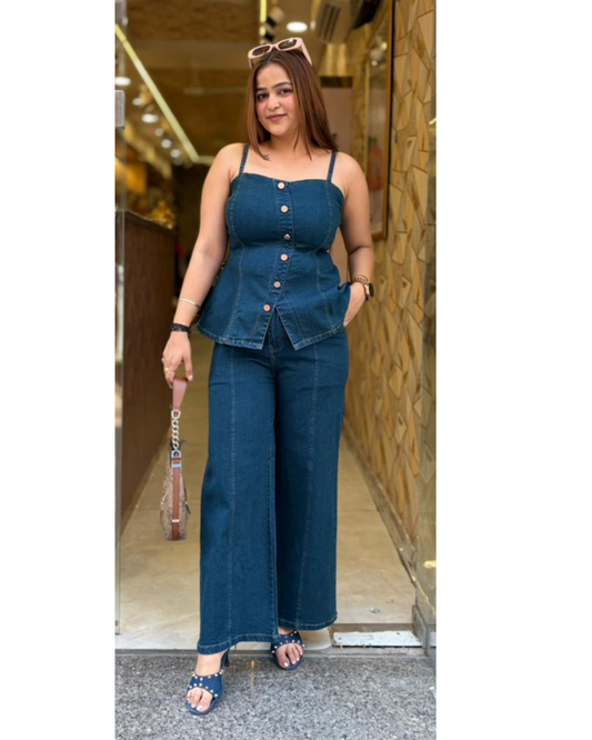 "DEMI"-DENIM CORDSET