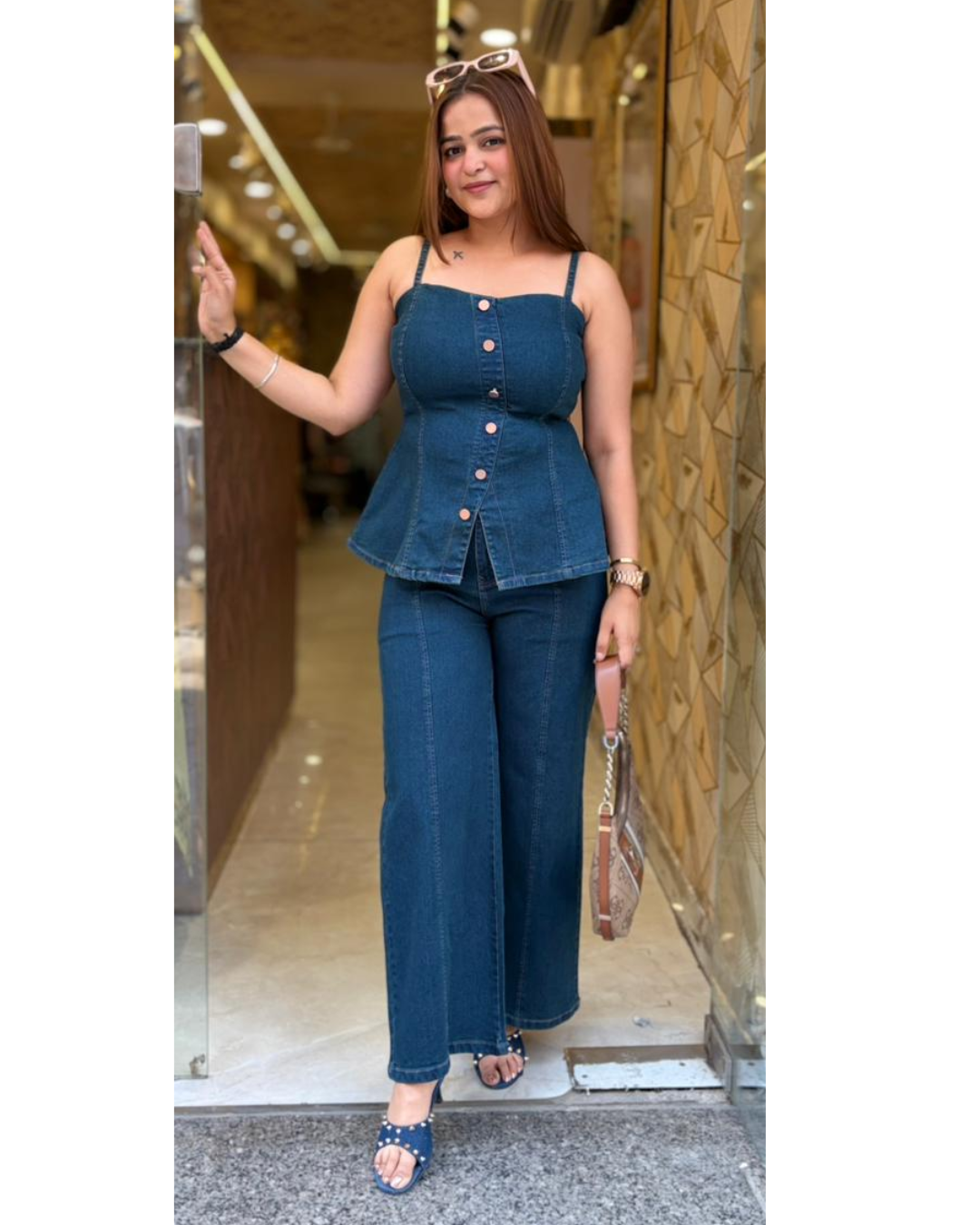 "DEMI"-DENIM CORDSET