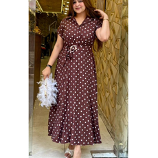 "ROSA"-POLKA DOT DRESS WITH BELT