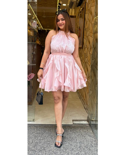 GLOW-RUFFLE DRESS