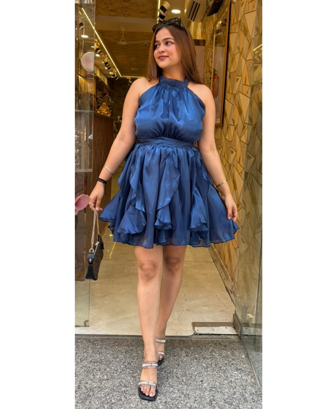 GLOW-RUFFLE DRESS