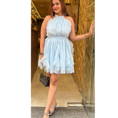 GLOW-RUFFLE DRESS