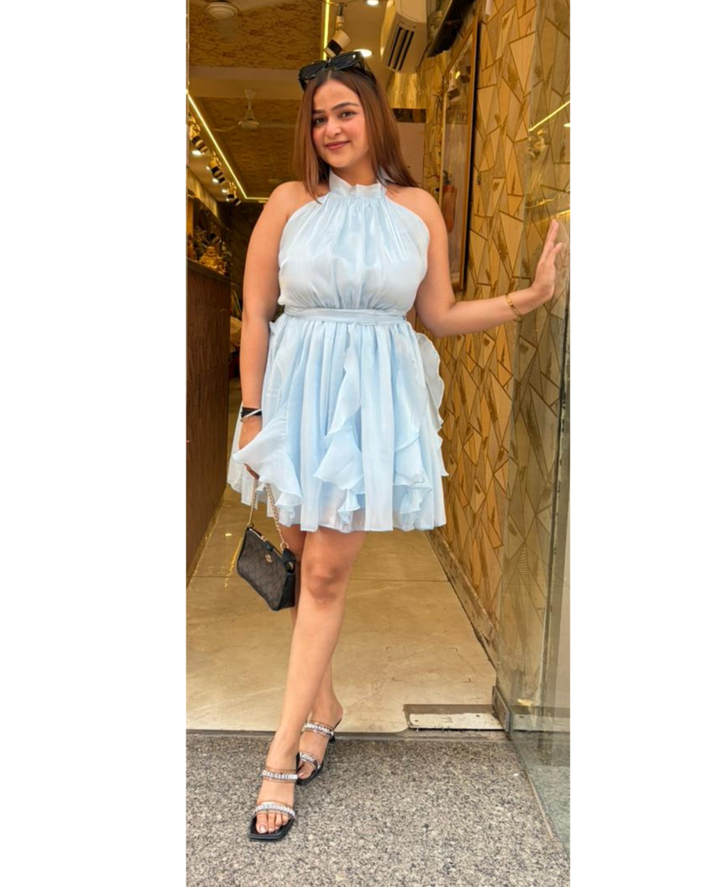 GLOW-RUFFLE DRESS
