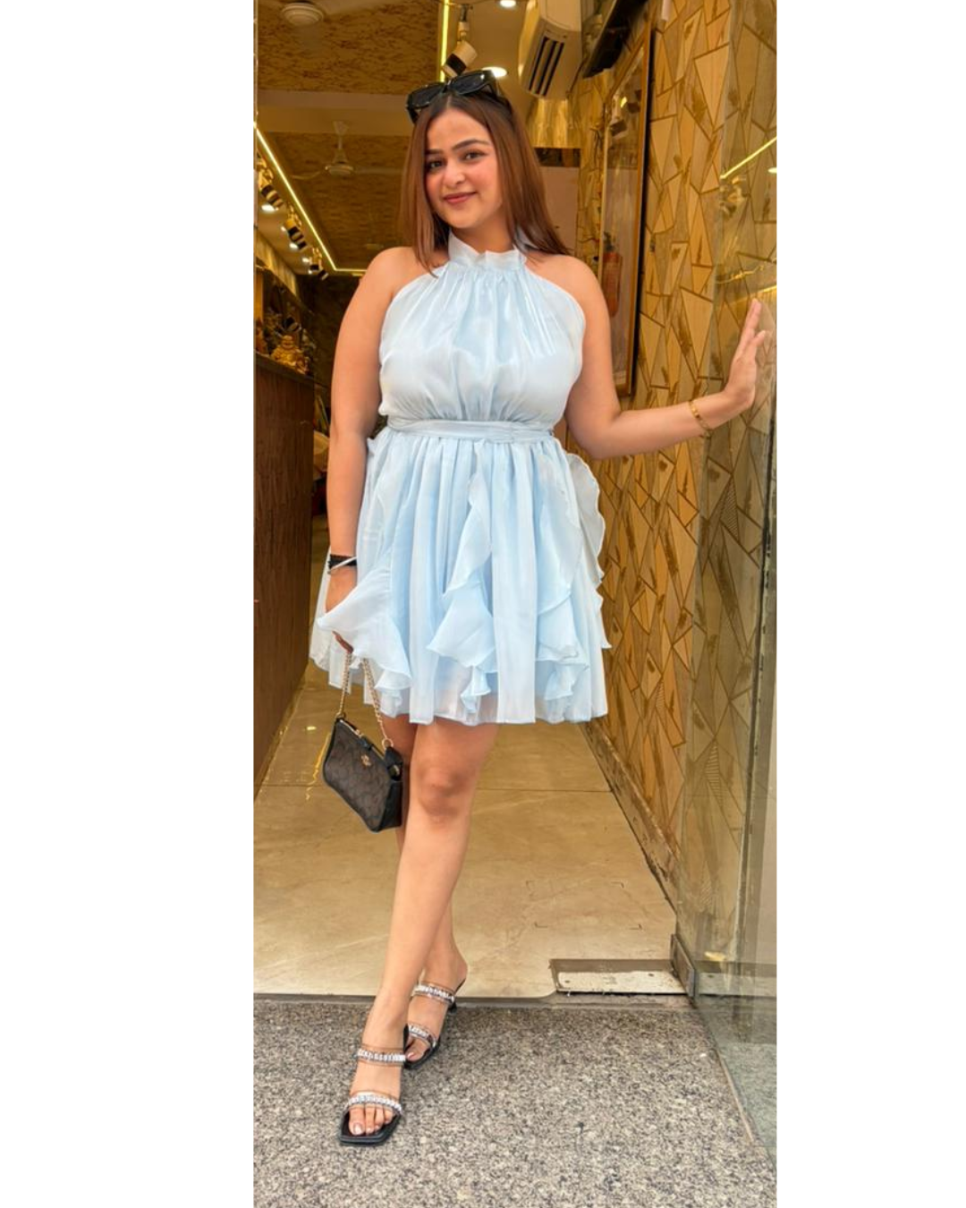 GLOW-RUFFLE DRESS