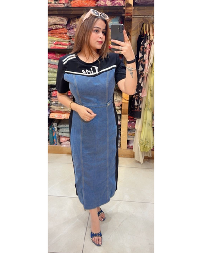 DONUT-DENIM DRESS