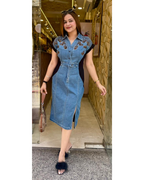 BUTTERFLY-DENIM DRESS