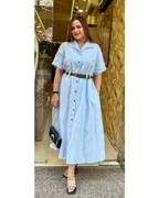 CHICA-COTTON DRESS WITH BELT