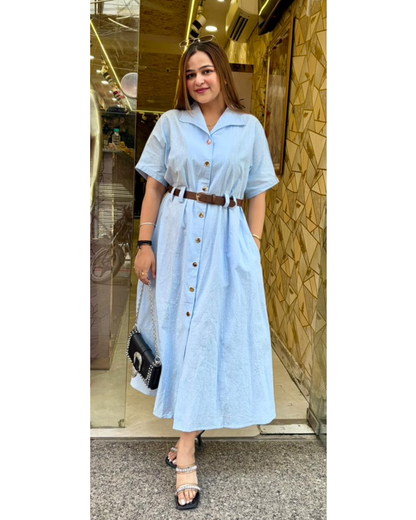 CHICA-COTTON DRESS WITH BELT