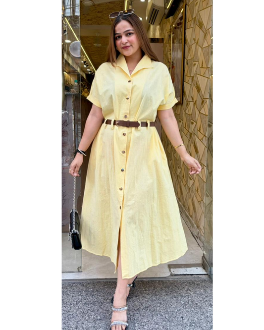 CHICA-COTTON DRESS WITH BELT