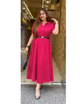 POLKADOT-DRESS WITH BELT