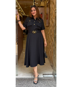 NANCY-KOREAN DRESS WITH BELT