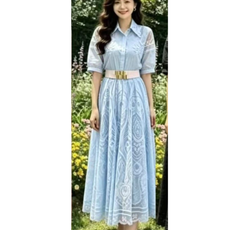 DIYA-COTTON FLARE DRESS