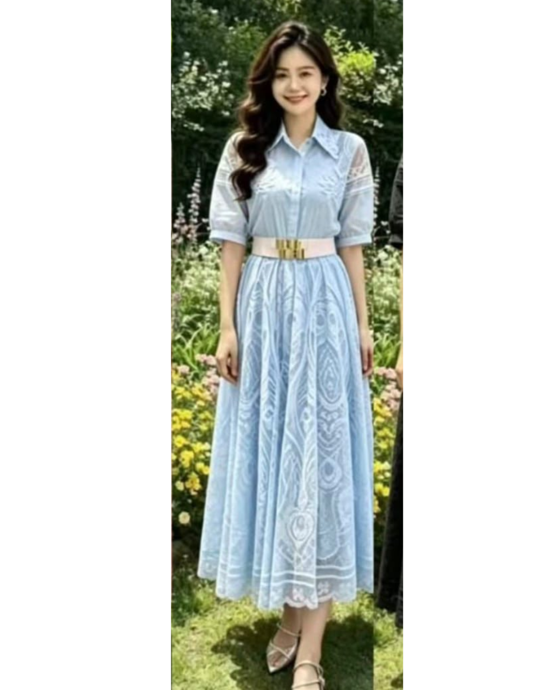 DIYA-COTTON FLARE DRESS