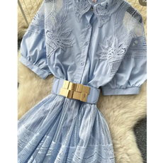 DIYA-COTTON FLARE DRESS