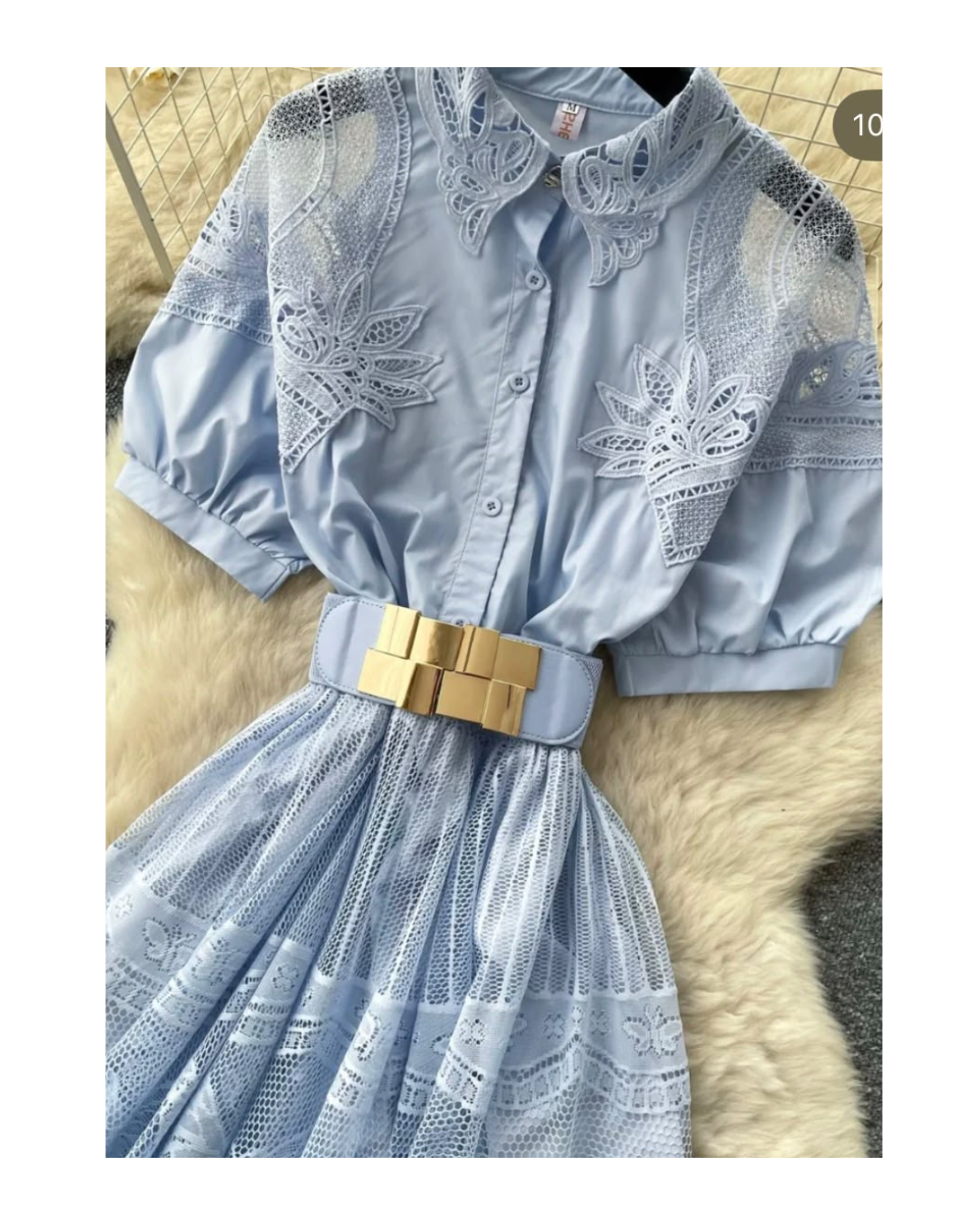 DIYA-COTTON FLARE DRESS