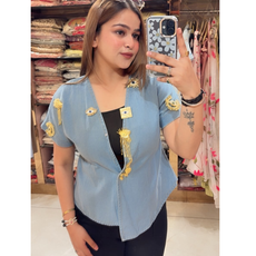 EVIL EYE- DENIM TOP