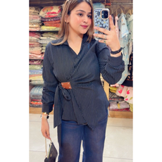 TIA-COTTON WRAP SHIRT