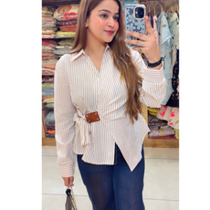 TIA-COTTON WRAP SHIRT