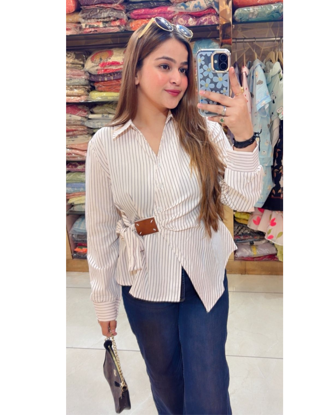 TIA-COTTON WRAP SHIRT