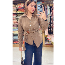 TIA-COTTON WRAP SHIRT