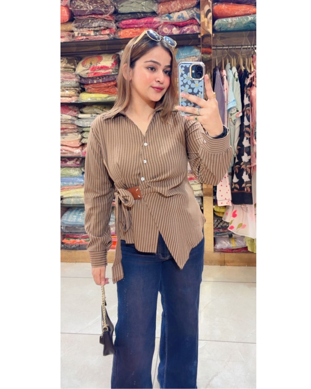 TIA-COTTON WRAP SHIRT