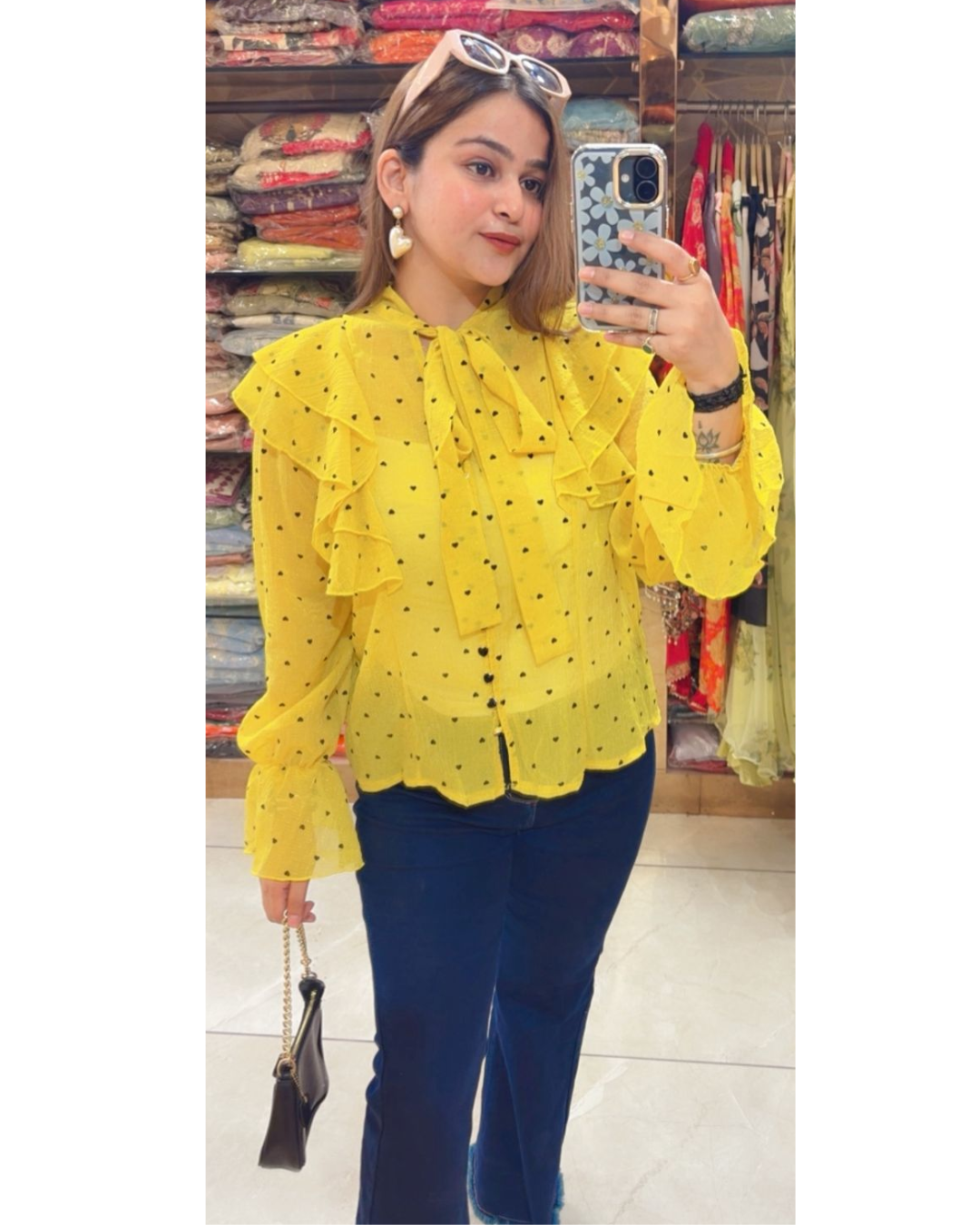 HEART-RUFFLE TOP