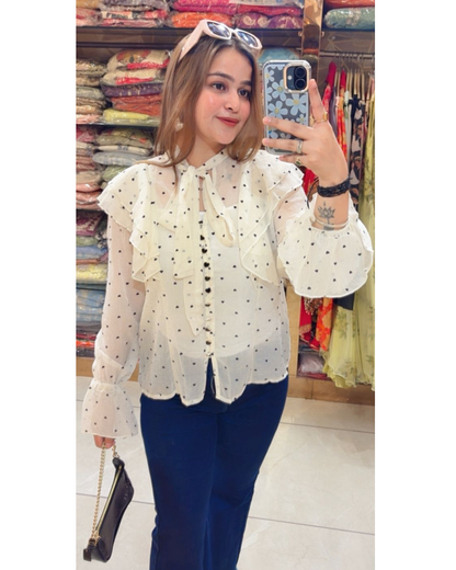 HEART-RUFFLE TOP