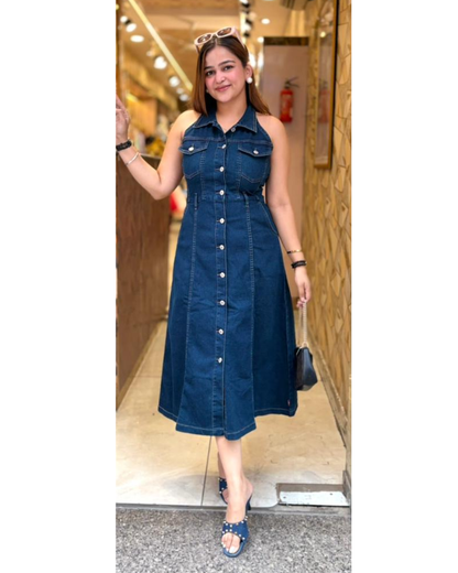 SHERRY-DENIM DRESS