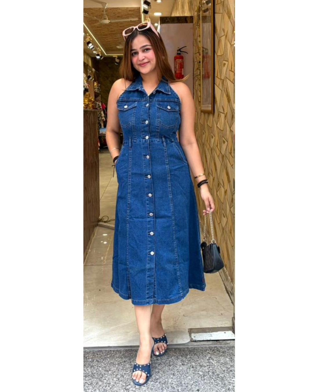 SHERRY-DENIM DRESS