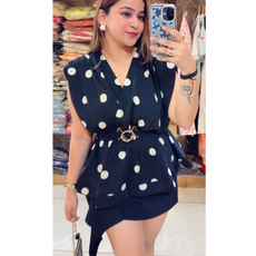 DIYA-PEPLUM TOP WITH BELT