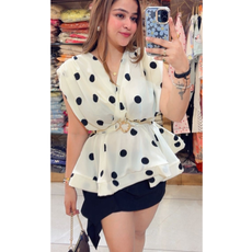 DIYA-PEPLUM TOP WITH BELT