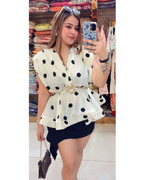 DIYA-PEPLUM TOP WITH BELT