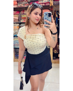 POLKA TOP WITH METALLIC